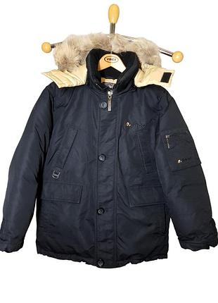 Детская парка, стеганная пуховая куртка, в стиле the north face на 11-13 рокiв