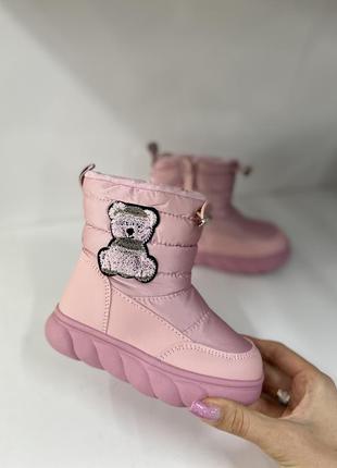 Дутики для дівчинки, дутіки дитячі, черевики зима