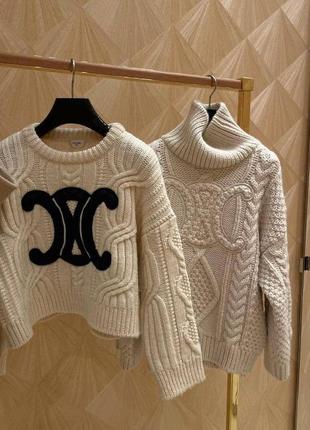 Свитер подceline вязаный без воротника/ под горло