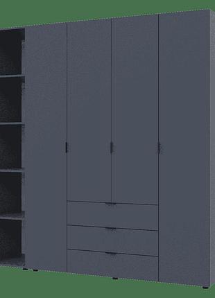 Комплект шаф для одягу doros гелар (2 шт.) 193,2х49,5х203,4 см графіт (drs-011153)