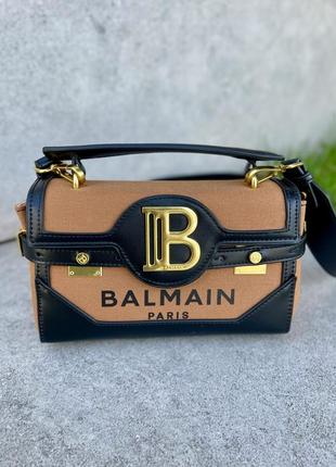 Женская кожаная сумка balmain mini люкс