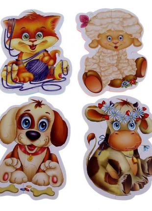 Дитячі бебі пазли "домашні улюбленці" vt1106-81 укр. мовою