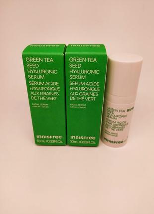 Сироватка з екстрактом насіння зеленого чаю innisfree green tea seed hyaluronic serum
