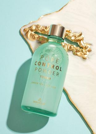 Тонер для жирної шкіри та звуження пор the skin house pore control powder toner 130 мл