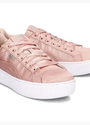 Кеды puma vikky platform атласные розовые оригинал
