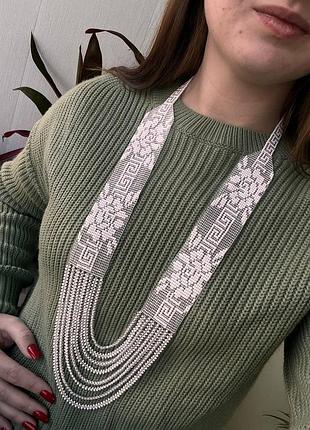 Гердан белым по белому 2