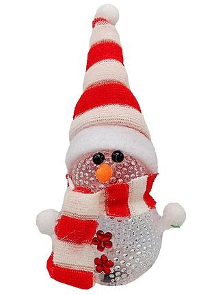 Нічник новорічний "сніговичок" сх-4-13 led 15 см, біло-червоний