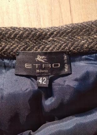 Теплая винтажная шерстяная юбка etro юбка винтаж шерсть2 фото