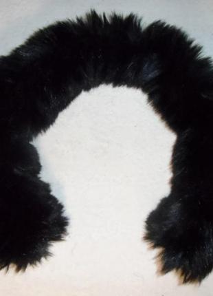 Нова чорна облямівка на капюшон штучна під піщану 75 см широка