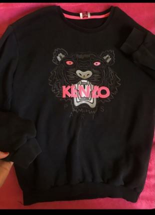 Світшот kenzo кофта свитшот свитер коттон теплий