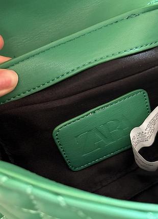 Зелена сумка zara 4