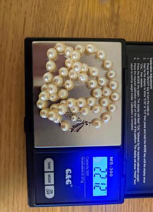 Кольє з справжніми морськими перлами akoya та застібкою з білого золота