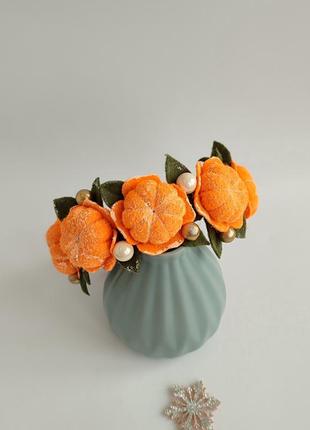 Мандаринка, обруч мандаринки, заколки мандарини