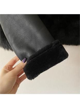 Дублянка косуха зі штучним хутром8 фото