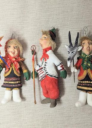 Набор елочных ватных игрушек "колядники"