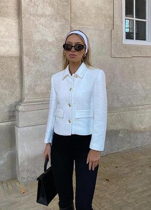Тавідовий піджак/жакет з ґудзиками zara/ розмір м