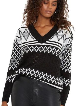 Черно-белый свободный свитер dorothy perkins #3522