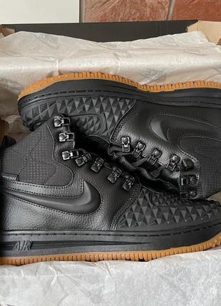 Зимние кроссовки nike lunar force duckboot black мех