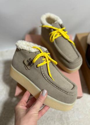 Ботильоны miu miu на меху