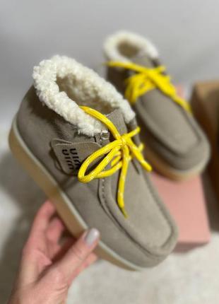Ботильоны miu miu на меху5 фото
