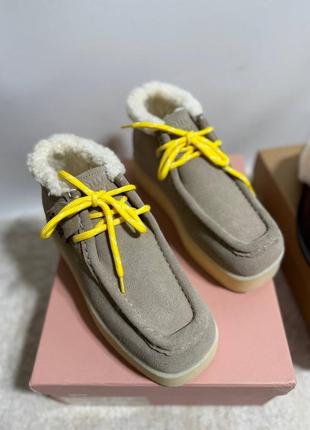 Ботильоны miu miu на меху4 фото