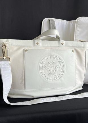 Versace young велика сумка шкіра/текстиль