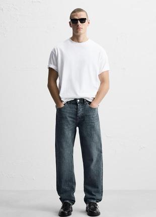 Прямые вареные джинсы straight leg от zara 4365/310/4001 фото