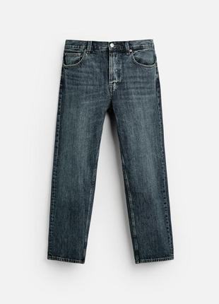 Прямые вареные джинсы straight leg от zara 4365/310/400