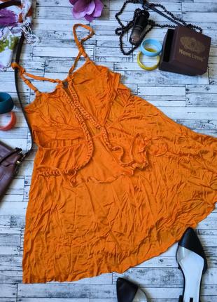Сукня міді сарафан помаранчевий розмір l asos