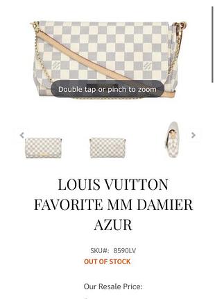 Сумка louis vuitton favorite mm вінтажна damier azur sku крос боді клатч 8590lv оригінал з кодом