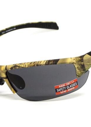 Очки защитные global vision hercules-7 forest camo (gray), серые в камуфлированной оправе