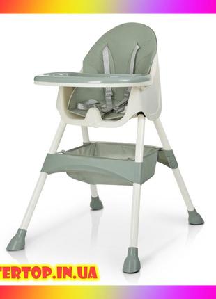 Детский стульчик для кормления bambi m 4136 olive оливковый. дитячий стільчик для годування
