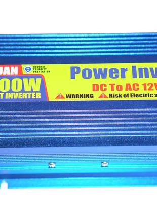 Преобразователь напряжения инвертор eryuan 1000w dc/ac 12v-220v blue (3_02574)