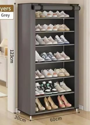 Тканевый шкаф стеллаж для обуви на 7 полок