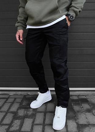 Теплые мужские штаны staff do cargo black fleece