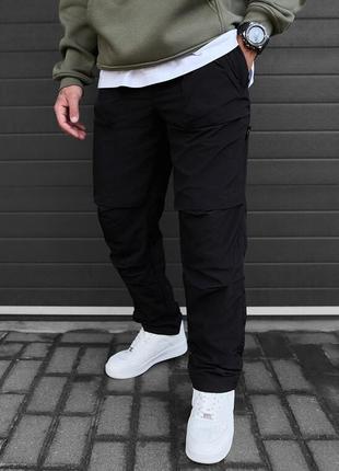 Утепленные штаны черного цвета staff do black fleece