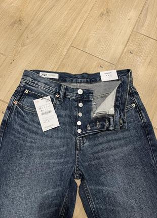 Прямые вареные джинсы straight leg от zara 4365/310/4004 фото