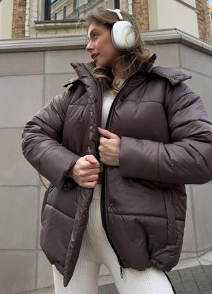 Крутий теплющий пуфер ❄️зима, объемная теплая куртка, курточка дутик
