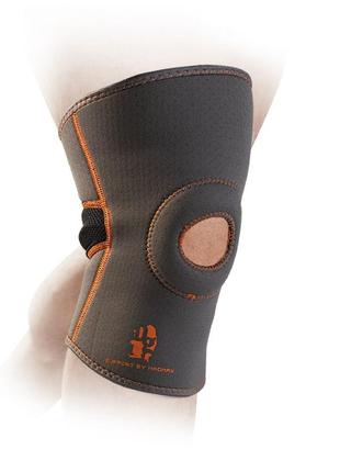 Наколенник спортивный эластичный бандаж для спорта madmax mfa-297 dark grey/orange l gl-55