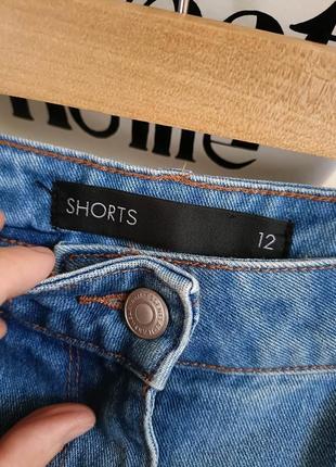 Сині джинсові шорти з відворотами від next , розмір l5 фото