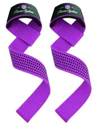 Ламки для тяги спортивные эластичные ремешки для тяги power system ps-3420 g-power straps purple gl-55