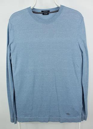Легкий стильний светр пуловер joop! merino wool linen blue light pullover men's
