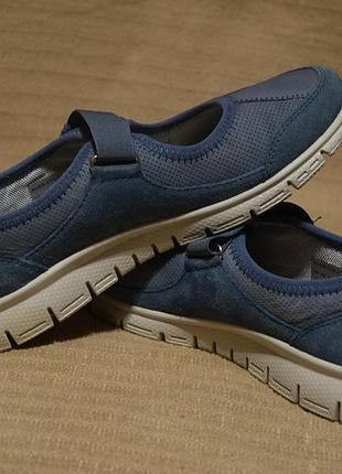 Легкие кожаные кроссовки цвета морской волны hotter aura bar shoe англия 38 р. ( 24,5 см.)