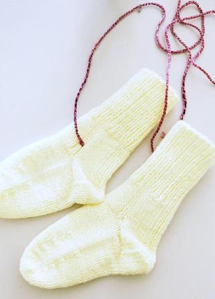 Носки носочки теплые вязаные девочке мальчику 2-3-4г 92-98-104см  новые