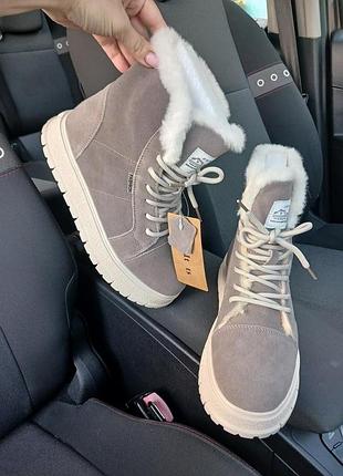 Натуральна замша!❄️зима!❄️ круті черевики на натур.хутрі!дуже зручні і теплі!