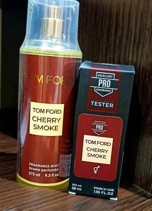 Tom ford cherry smoke, bitter peach парфуми + парфумований спрей для тіла