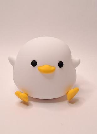 Ночник силиконовый сенсорный аккумуляторный usb led в форме утки ds-duck-01