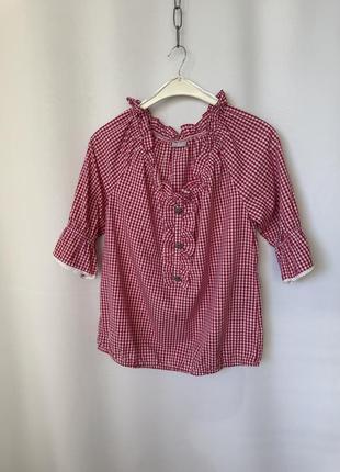 Laura torelli баварська блуза червона карта виші блузка дирндль народний стиль3 фото