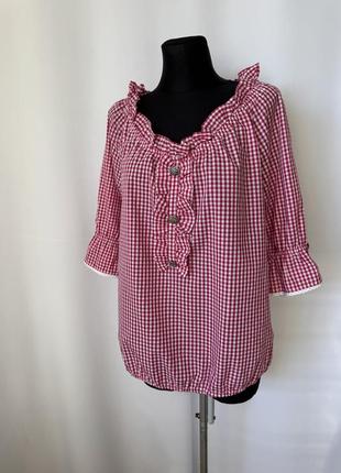 Laura torelli баварська блуза червона карта виші блузка дирндль народний стиль2 фото