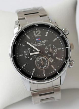 Чоловічий наручний годинник tommy silver3 фото